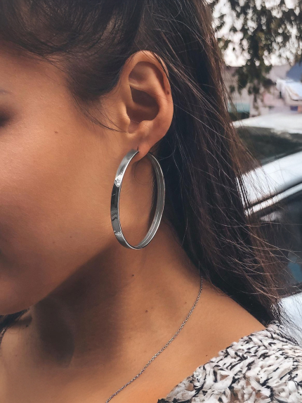 Сережки без вставок Срібло 925° (родій) 1-5105.0.2