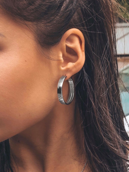 Earrings without inserts Silver 925° (rhodium) 1-5108.0.2