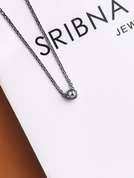 Кольє фіаніт Срібло 925° (родій) 7-2024.30.2