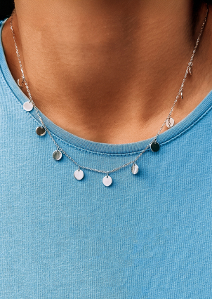 Кольє без вставок Срібло 925° (родій) 9560269