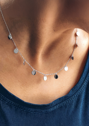 Кольє без вставок Срібло 925° (родій) 9560269