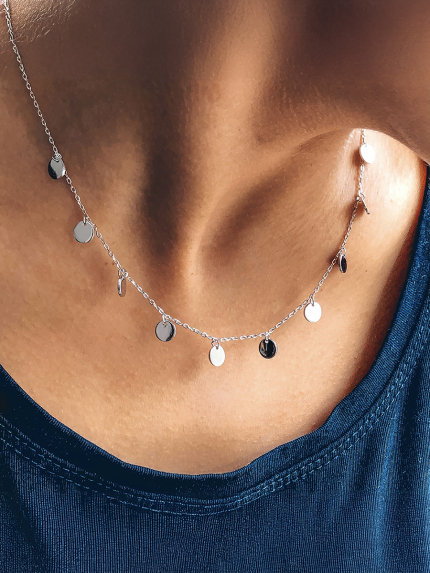 Кольє без вставок Срібло 925° (родій) 9560269