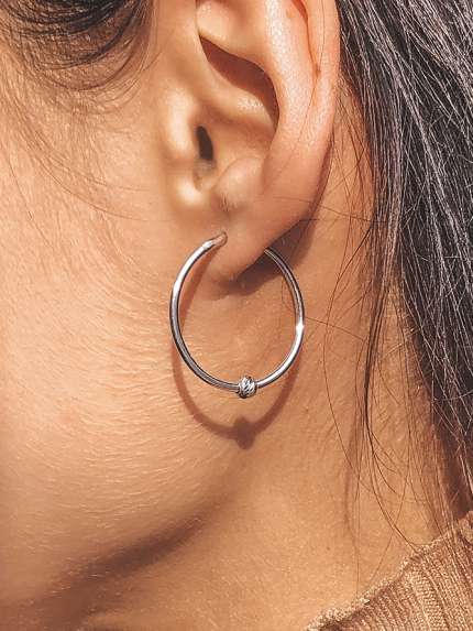 Kolczyki bez wkładek Srebro 925° (rod) 1-5003.0.3