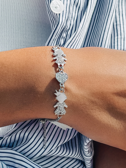 Браслет фіаніт Срібло 925° (родій) 75228