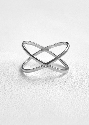 Каблучка фіаніт Срібло 925° (родій) 81676