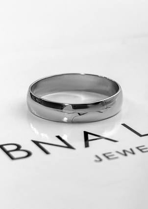 Каблучка без вставок Срібло 925° (родій) 71304