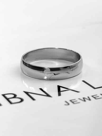 Каблучка без вставок Срібло 925° (родій) 71304