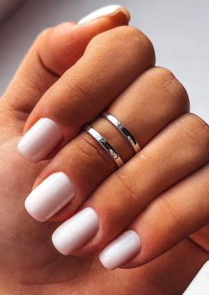 Каблучка без вставок Срібло 925° (родій) к2/417