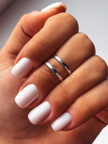 Каблучка без вставок Срібло 925° (родій) к2/417