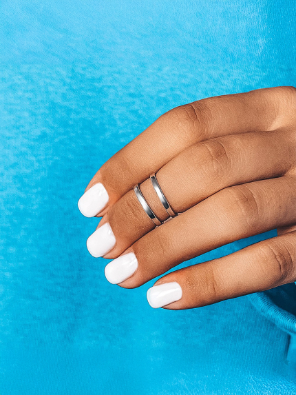 Каблучка без вставок Срібло 925° (родій) к2/417