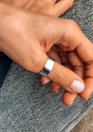 Каблучка без вставок Срібло 925° (родій) S0002р