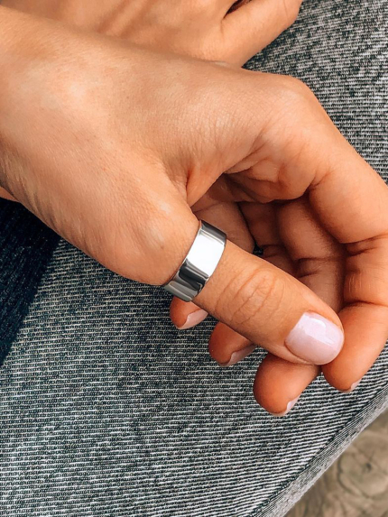 Каблучка без вставок Срібло 925° (родій) S0002р