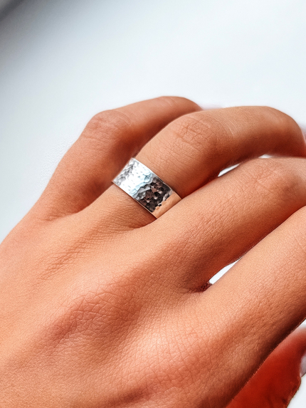 Ring without inserts Silver 925° (rhodium) s0002/4 r