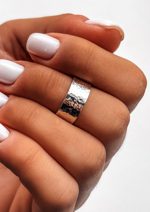 Каблучка без вставок Срібло 925° (родій) s0002/4 р