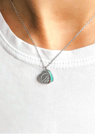 Кольє емаль Срібло 925° (родій) кл23/3031