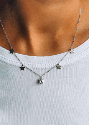 Кольє фіаніт Срібло 925° (родій) кл2ф/1050