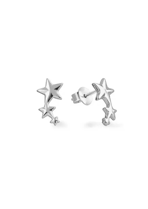 Сережки без вставок Срібло 925° (родій) с2/1095