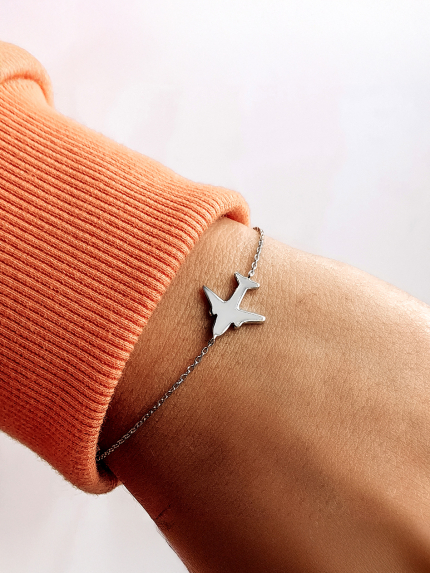 Браслет без вставок Срібло 925° (родій) бк2/2050