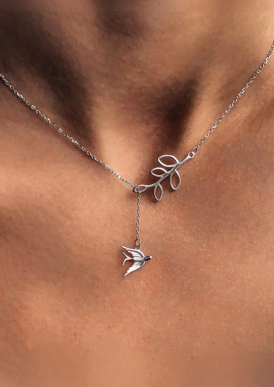 Кольє без вставок Срібло 925° (родій) кл2/2005