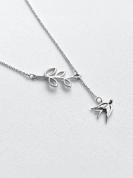 Кольє без вставок Срібло 925° (родій) кл2/2005