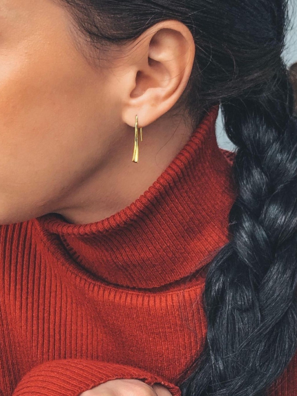 Cyanite earrings Silver 925° (gold-plated) 82805 p