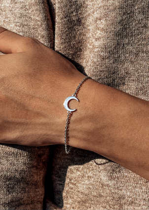 Браслет без вставок Срібло 925° (родій) 75220