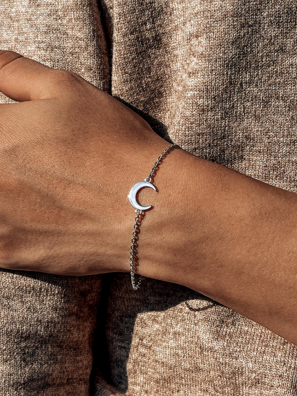 Браслет без вставок Срібло 925° (родій) 75220