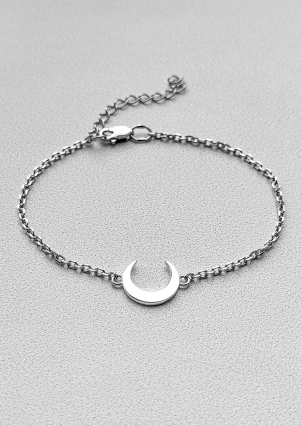 Браслет без вставок Срібло 925° (родій) 75220