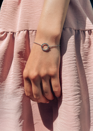 Браслет фіаніт Срібло 925° (родій) 75207