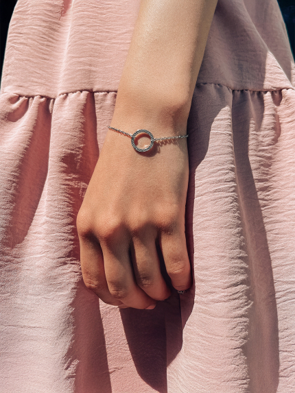 Браслет фіаніт Срібло 925° (родій) 75207