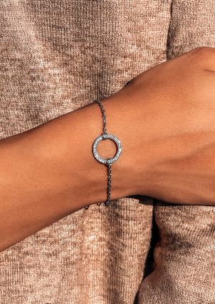 Браслет фіаніт Срібло 925° (родій) 75207