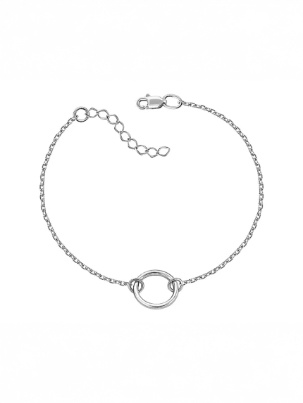 Браслет без вставок Срібло 925° (родій) 75206