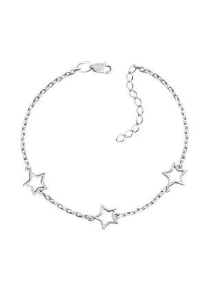 Браслет без вставок Срібло 925° (родій) 75165