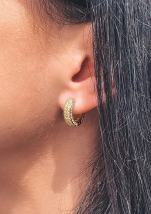 Сережки фіаніт Срібло 925° (позолота) 20158п