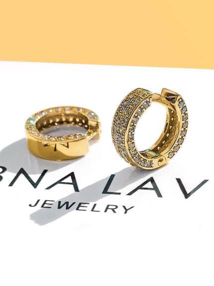 Cyanite earrings Silver 925° (gold-plated) 20158p