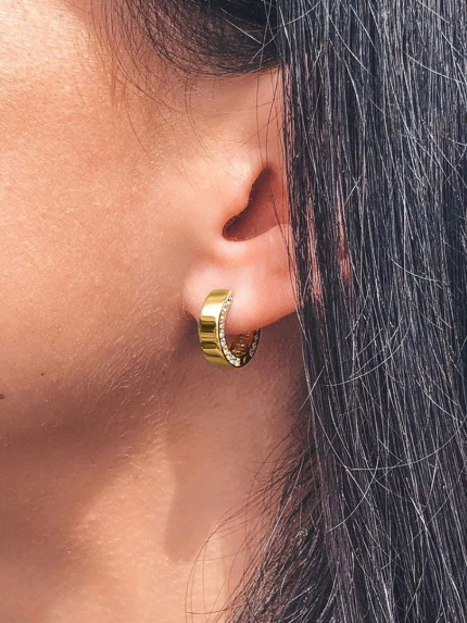 Cyanite earrings Silver 925° (gold-plated) 20158p