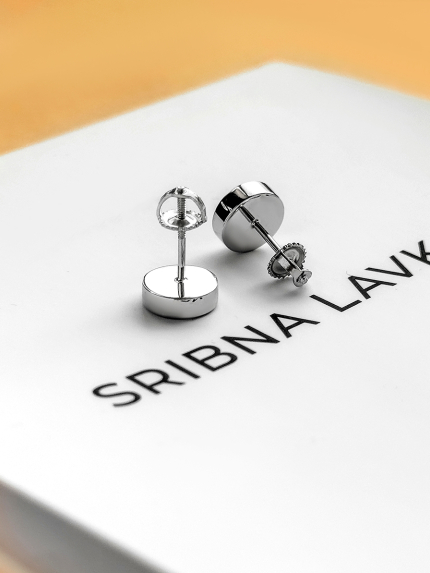 Onyx earrings Silver 925° (rhodium) 077210