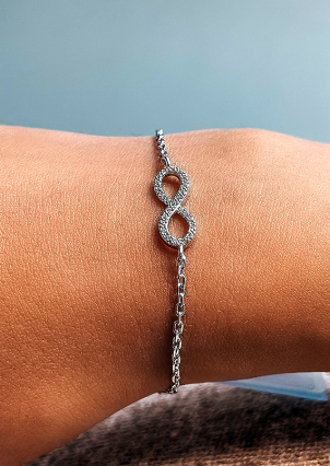 Браслет фіаніт Срібло 925° (родій) 75157