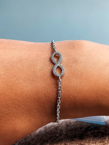 Bransoletka szafirowa Srebro 925° (rod) 75157