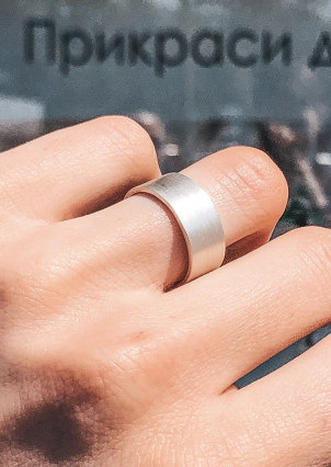 Каблучка без вставок Срібло 925° S0002/2