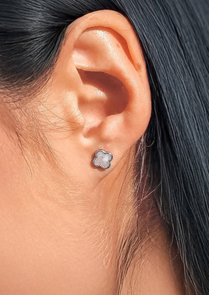 Сережки перламутр Срібло 925° (родій) с2п/1469