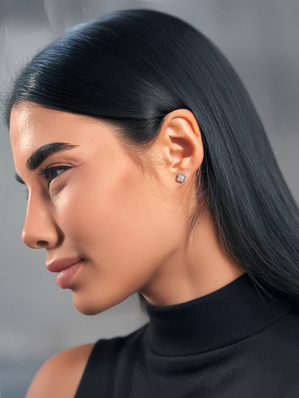 Kolczyki z perełkami Srebro 925° (rod) s2p/1469