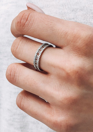 Каблучка фіаніт Срібло 925° (родій) к2ф/296