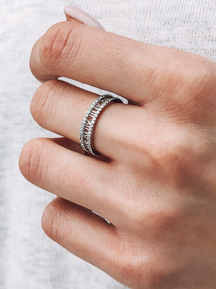 Каблучка фіаніт Срібло 925° (родій) к2ф/296