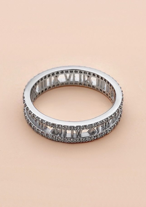 Каблучка фіаніт Срібло 925° (родій) к2ф/296