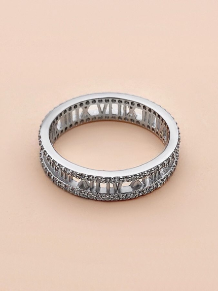 Каблучка фіаніт Срібло 925° (родій) к2ф/296