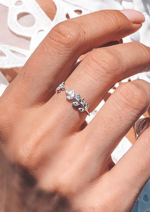 Каблучка фіаніт Срібло 925° (родій) к2ф/291