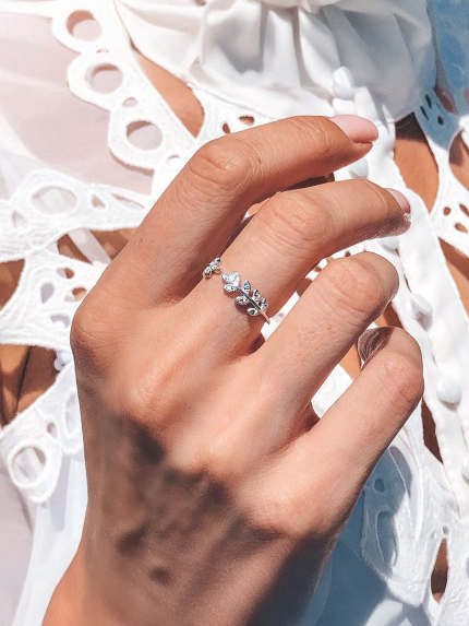 Pierścień cyjanitowy Srebro 925° (rod) k2f/291