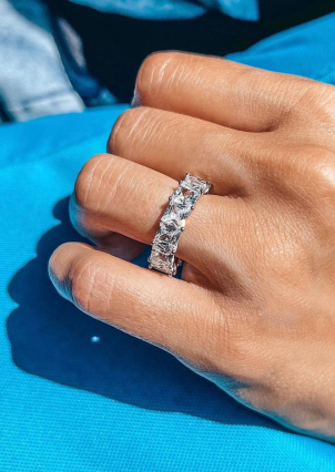 Каблучка Фіаніт (5А) Срібло 925° (родій) sr48w