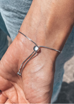 Браслет Фіаніт (5А) Срібло 925° (родій) sb43